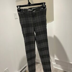 Plaid Black and Gray Pants